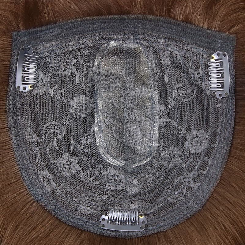 human hair topper with bangs