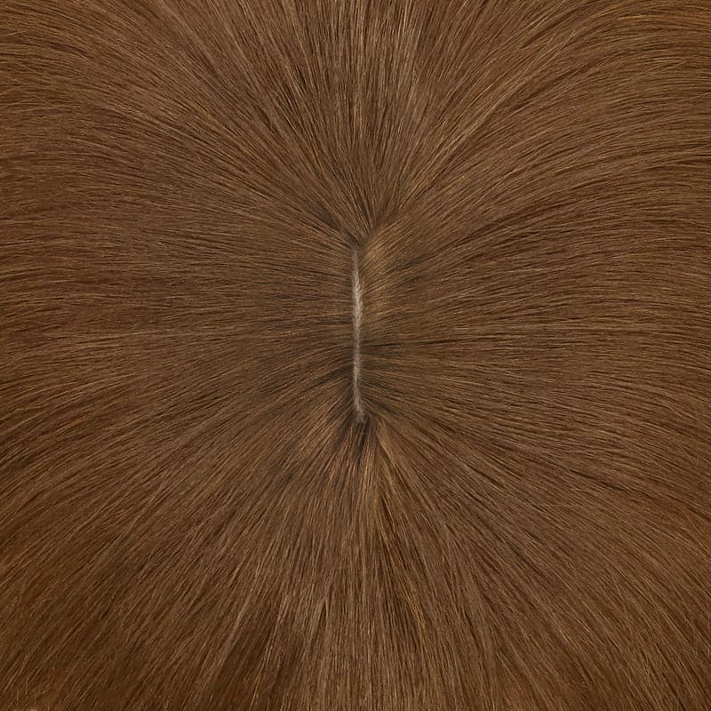 human hair topper with bangs