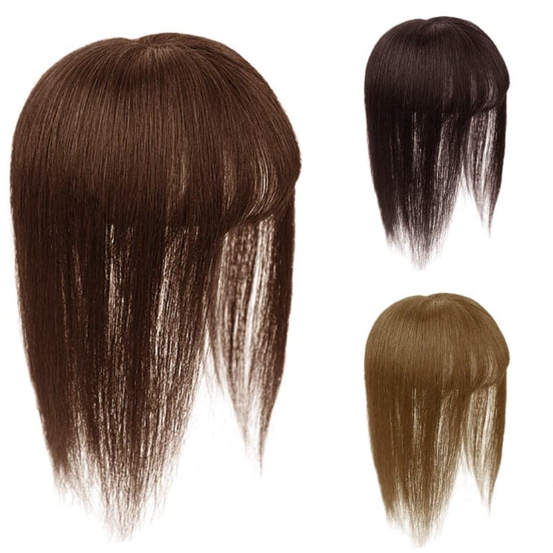 Brown 10*10 Base Human Hair Topper With Bang E-LITCHI