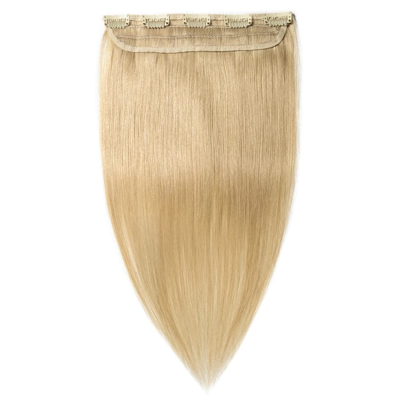 Blonde Clip In Human Hair Extensions Natural Straight Single Weft Light Volume E-LITCHI® Hair