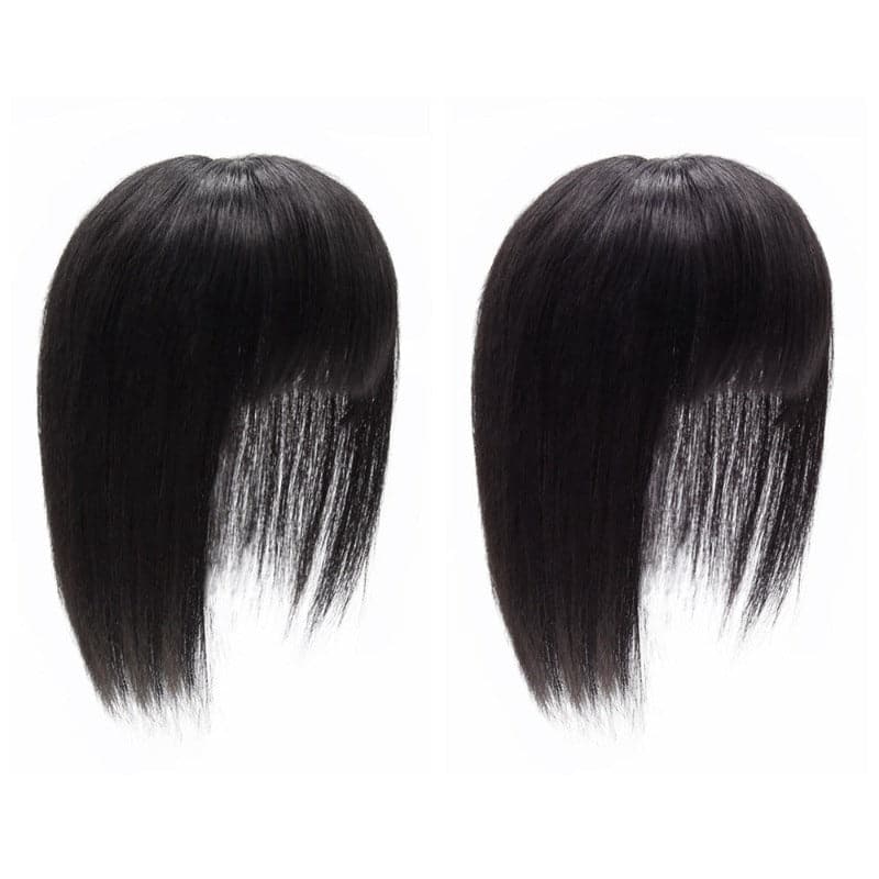 Black 15*15 Base Human Hair Topper With Bangs E-LITCHI