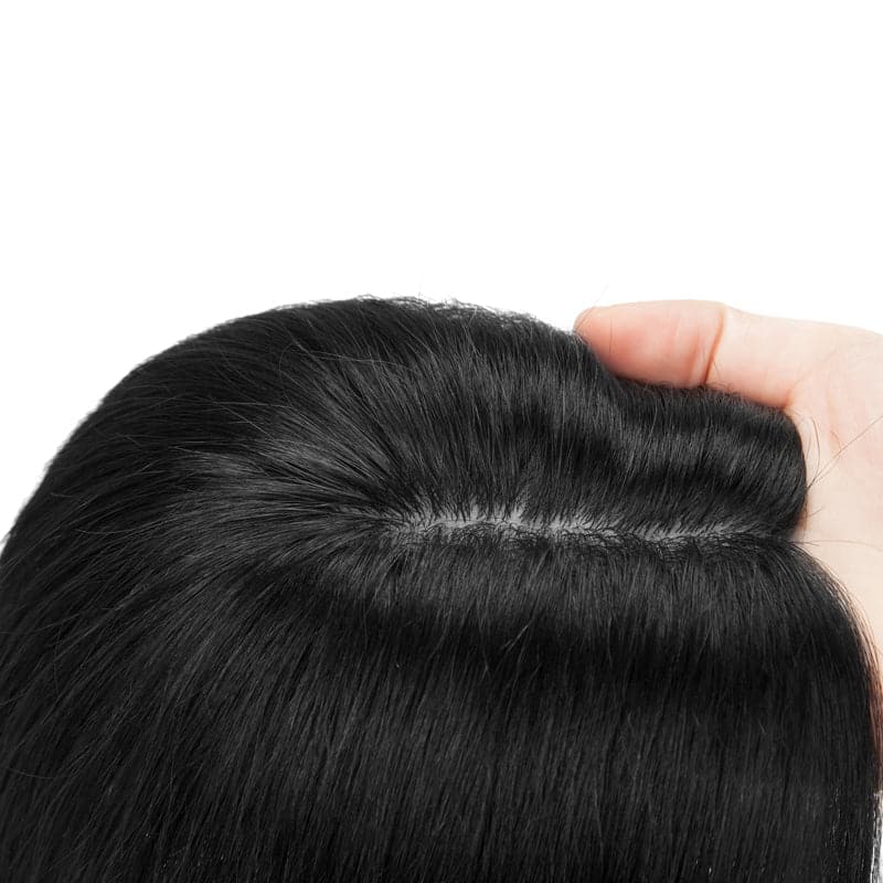 Susan ︳Jet Black Human Hair Topper For Women Thinning Crown 10*12cm Silk Base E-LITCHI