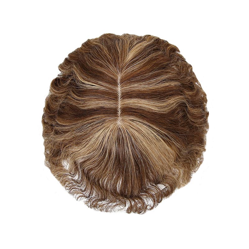 Curly Human Hair Topper | Thinning Crown Hair Topper | E-LITCHI Hair