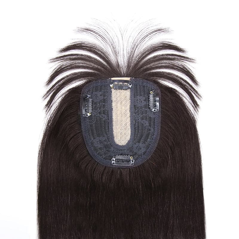 Susan ︳Dark Brown Human Hair Topper With Bang For Women Thinning Crown 10*12cm Base E-LITCHI