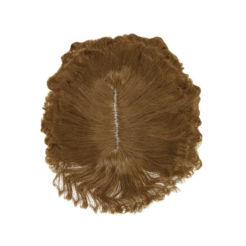 Susan ︳Curly Hair Topper With Bang For Thinning Crown 10*12cm Silk Base Light Brown E-LITCHI
