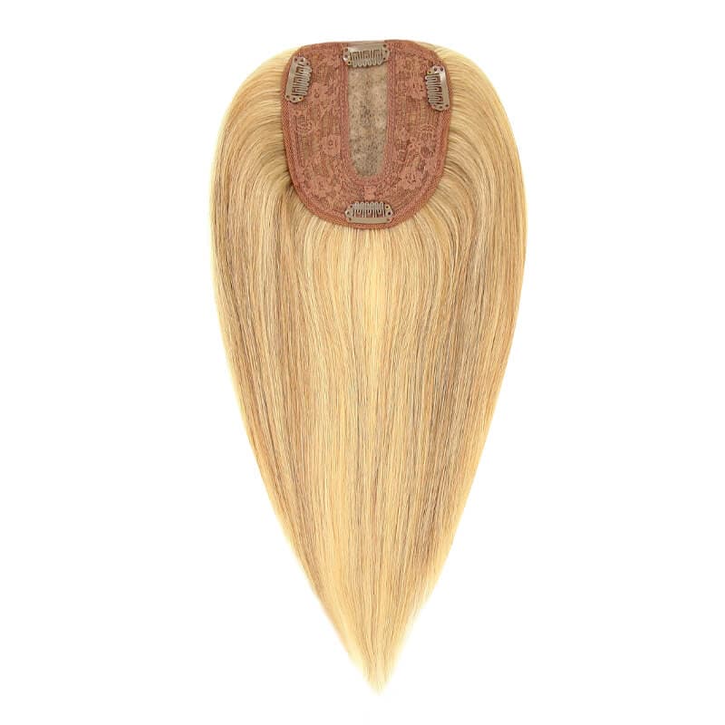 Susan ︳Blonde Highlights Human Hair Topper For Women Thinning Crown 10*12cm Silk Base