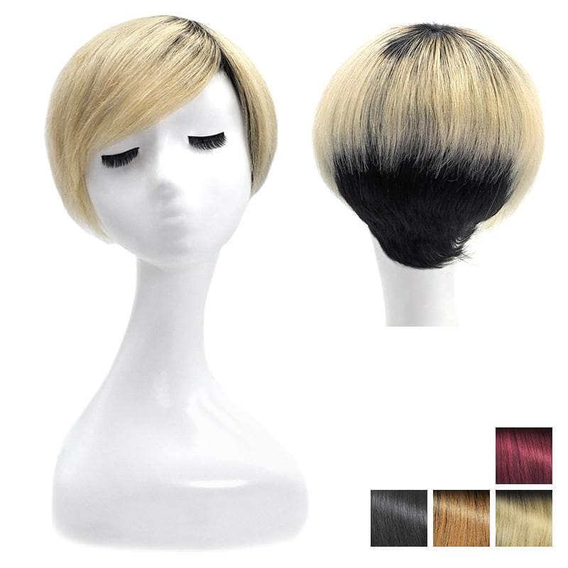 human hair short wigs