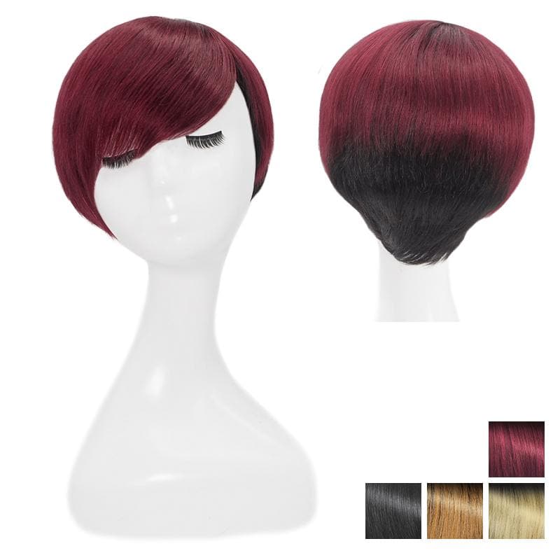 human hair short wigs