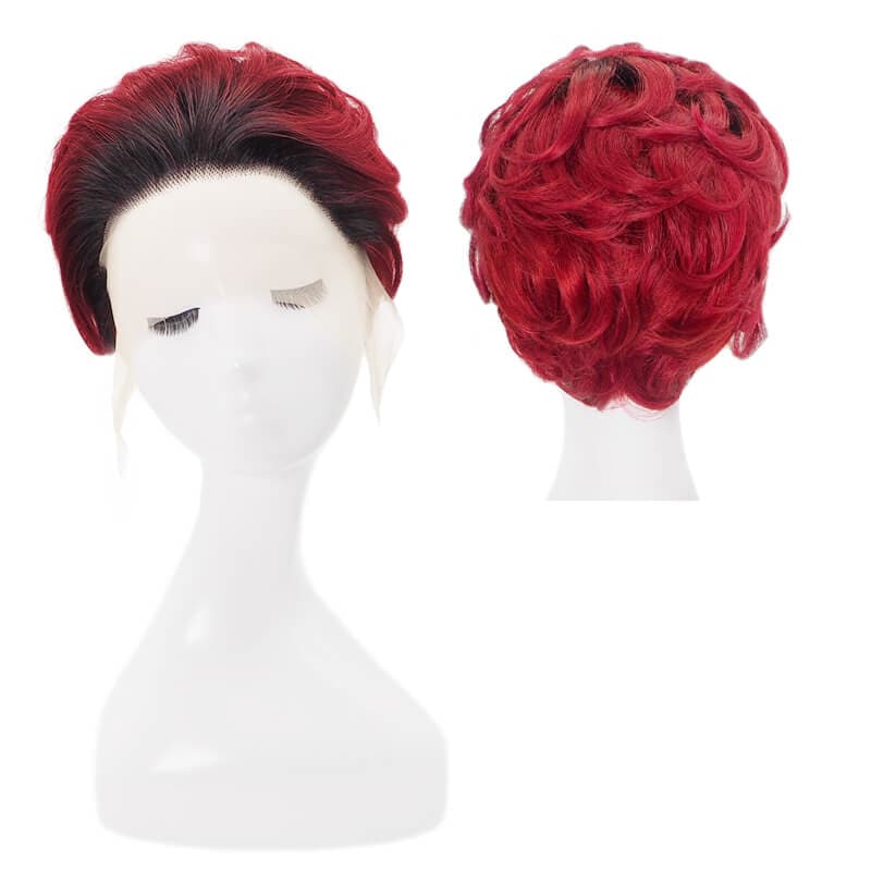 Short Pixie Cut Human Wig | Lace Front Wavy Bob Wig | E-LITCHI Hair