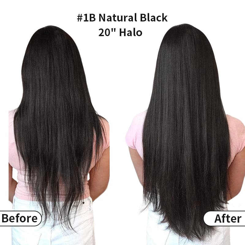 Black Halo Human Hair Extension Full Volume E-LITCHI® Hair