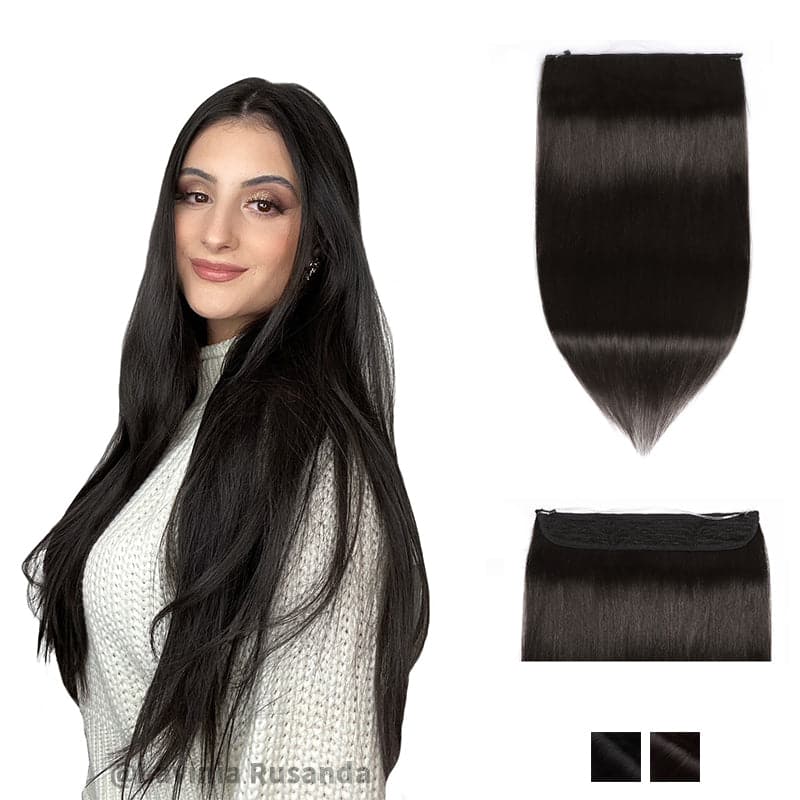 Black Halo Human Hair Extension Full Volume E-LITCHI® Hair