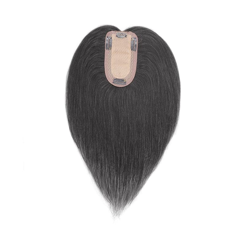 Black Human Hair Topper | Women Thinning Crown | E-LITCHI Hair