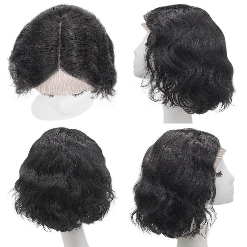 Wavy Human Hair Lace Wigs Shoulder Length All Shades