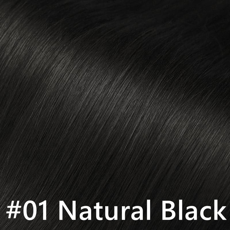 Black Human Hair Color Swatch - Jet Black Natural Black E-LITCHI Hair