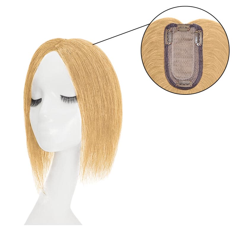 Blonde Human Hair Topper For Women Thinning Crown 7*13cm Base E-LITCHI Hair