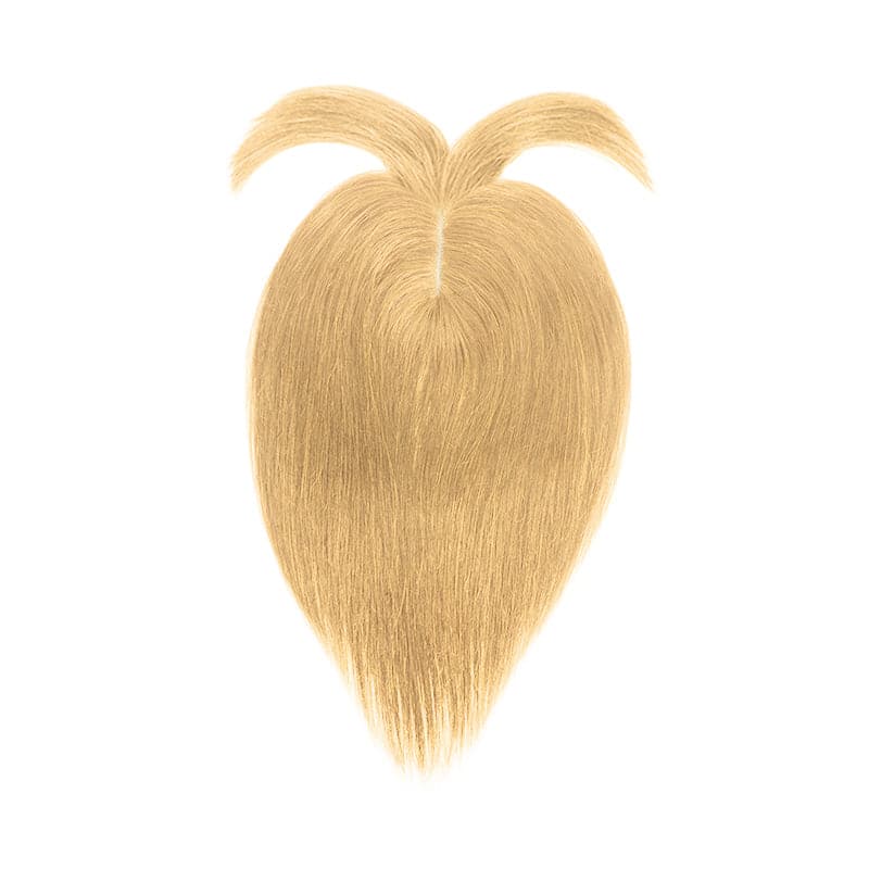 Dark Blonde Human Hair Topper With Bangs For Women Thinning Crown 7*13cm Base E-LITCHI Hair