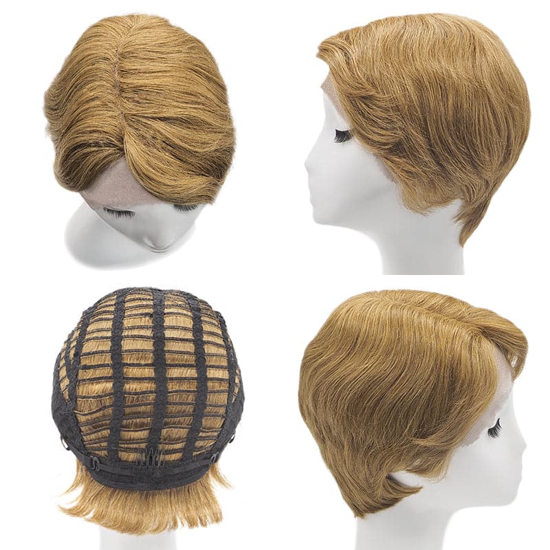Human Hair Lace Front Wigs | Parted Pixie Wig | E-LITCHI Hair