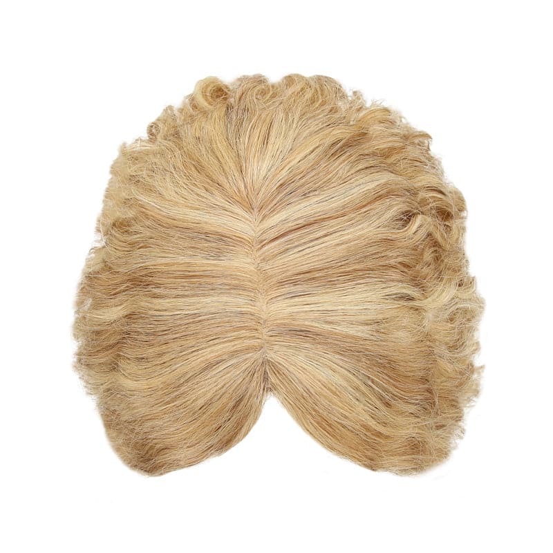 Susan ︳Bronde Highlight Curly Human Hair Topper For Thinning Crown 10*12cm Silk Base E-LITCHI® Hair