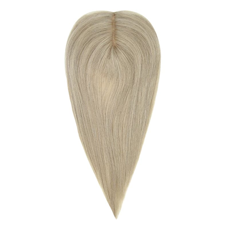 Susan ︳Blonde Gray Human Hair Topper For Women Thinning Crown 10*12cm Silk Base E-LITCHI