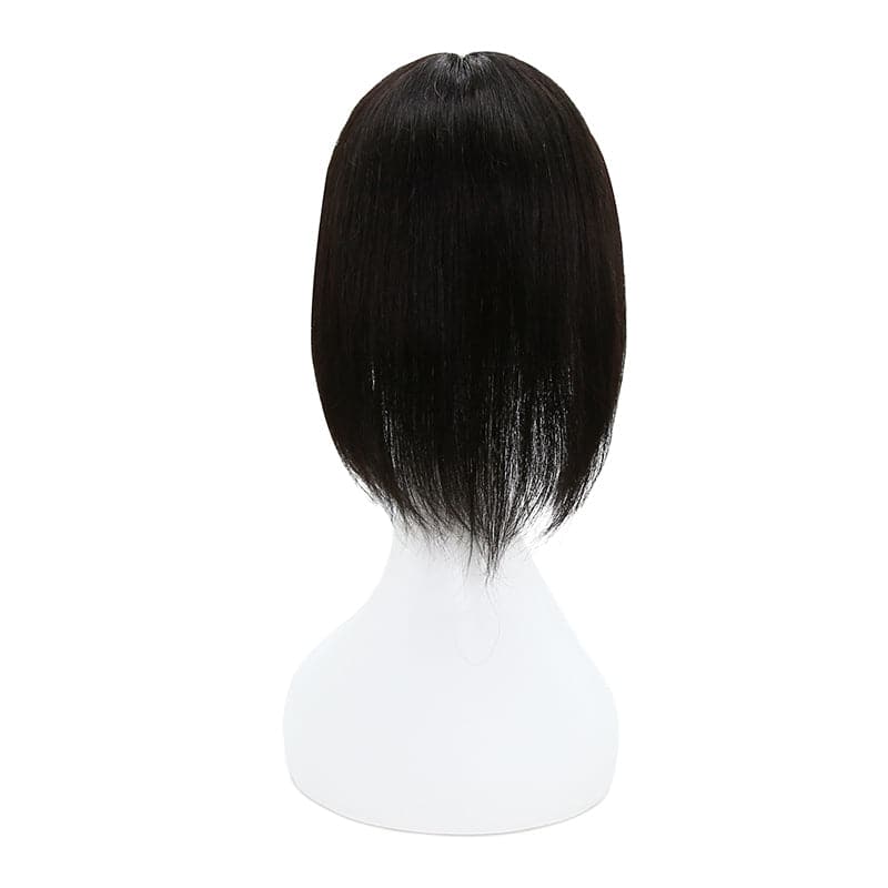 Susan ︳Natural Black Human Hair Topper With Bang For Women Thinning Crown 10*12cm Base E-LITCHI