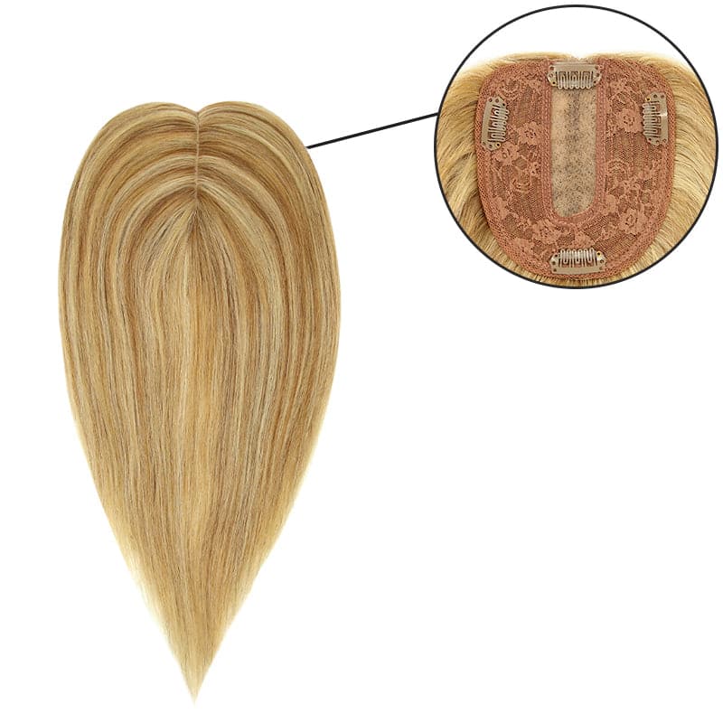 human hair toppers with highlights