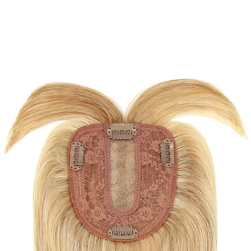 Susan ︳Blonde Highlights Human Hair Topper With Bang For Women Thinning Crown 10*12cm Base E-LITCHI