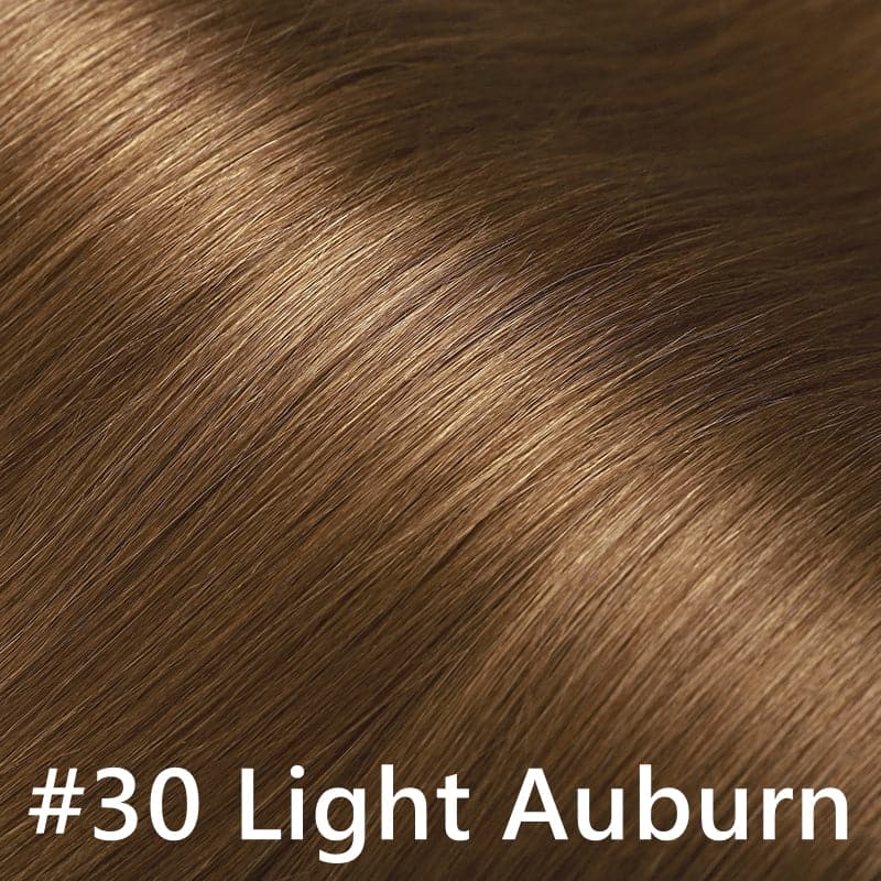 Auburn Human Hair Color Swatch - Light Brown Dark Blonde Light Auburn E-LITCHI Hair