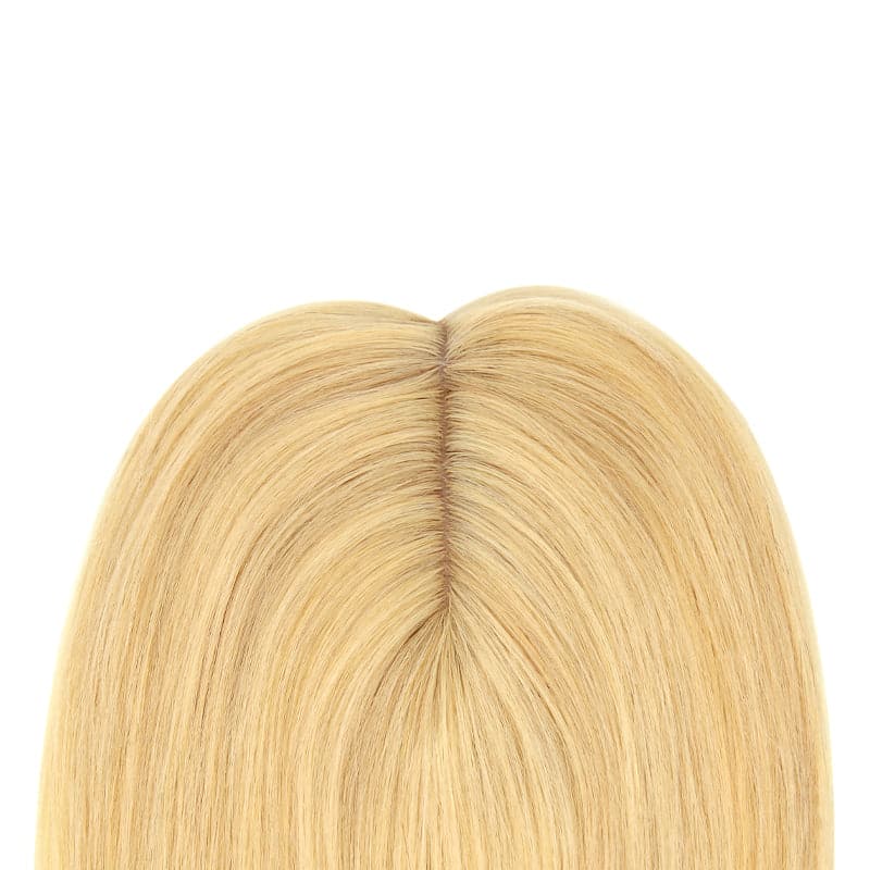 Susan ︳Bleach Blonde Human Hair Topper For Women Thinning Crown 10*12cm Silk Base E-LITCHI