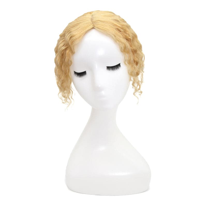 Susan ︳Curly Human Hair Topper For Thinning Crown 10*12cm Silk Base Natural Blonde E-LITCHI® Hair
