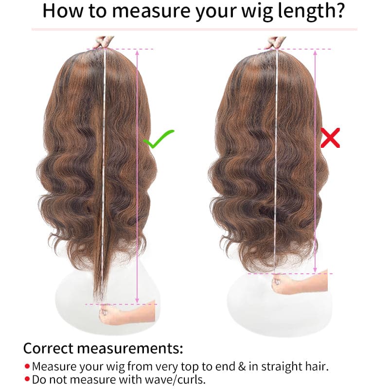 Lace Front 13x4 Human Hair Long Wigs Straight Black Ombre Mix Brown Side Part E-LITCHI Hair