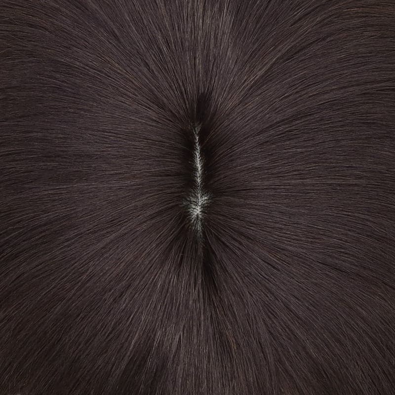 human hair topper with bangs