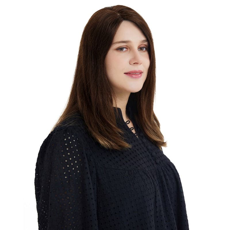 brunette human hair toppers