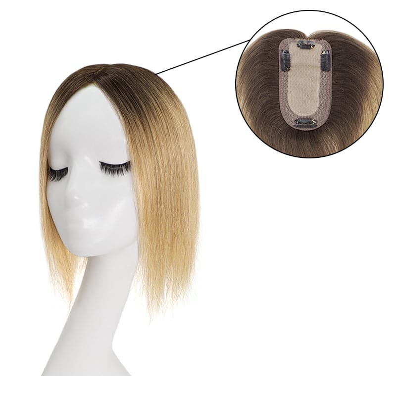 Ombre Human Hair Topper | Women Thinning Hair Topper | E-LITCHI Hair