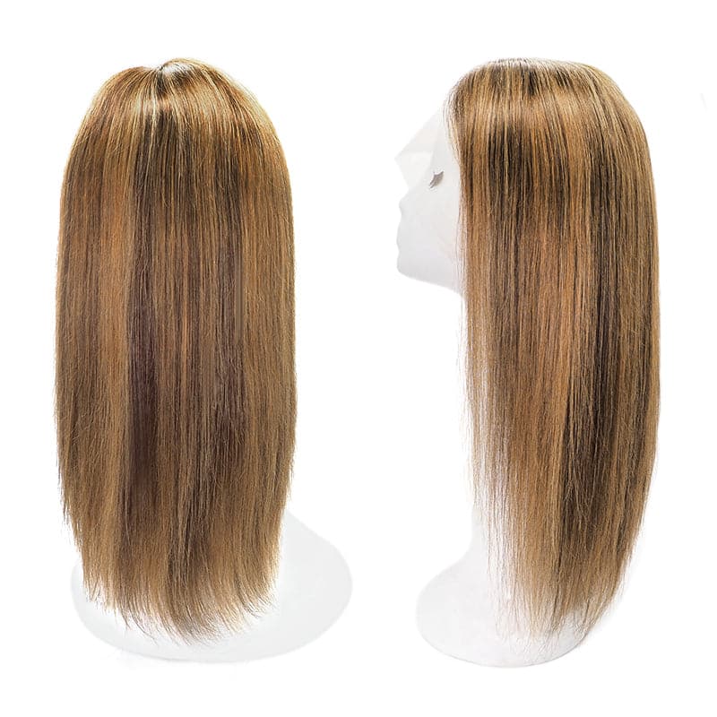 Lace Front 13x4 Human Hair Long Wigs Straight Black Ombre Mix Bronde Auburn Side Part E-LITCHI Hair