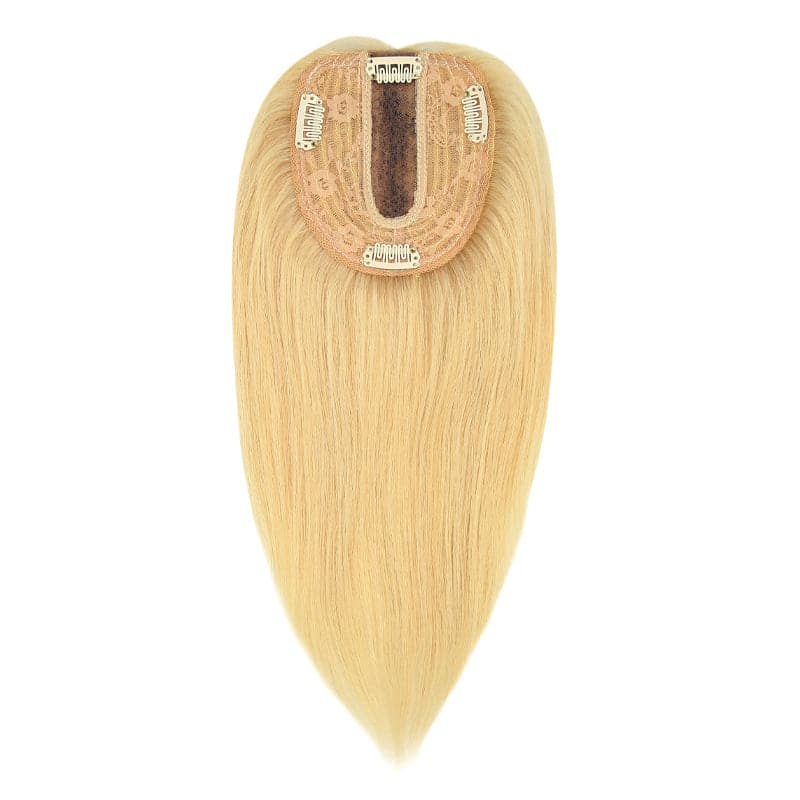 Susan ︳Natural Blonde Human Hair Topper For Women Thinning Crown 10*12cm Silk Base E-LITCHI