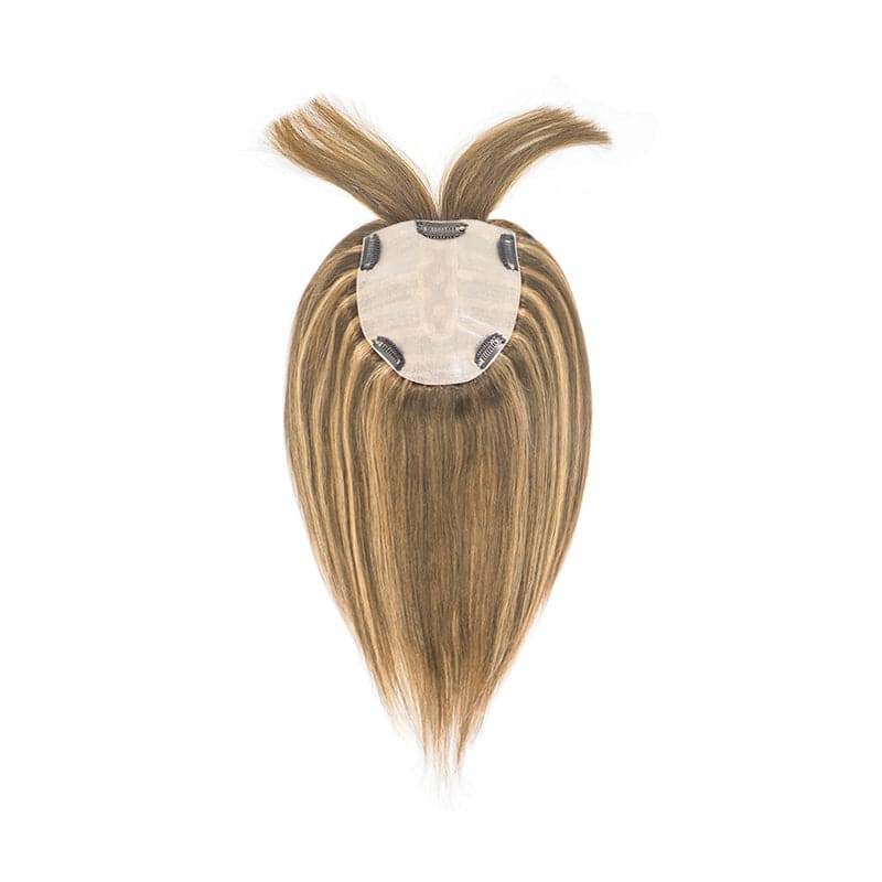 human hair topper with bangs