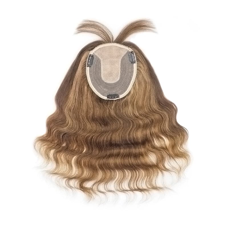 Best Caramel Base Topper | Straight Silk Base Topper | E-LITCHI Hair