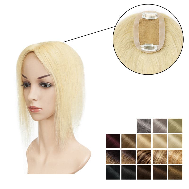 silk base human hair toppers