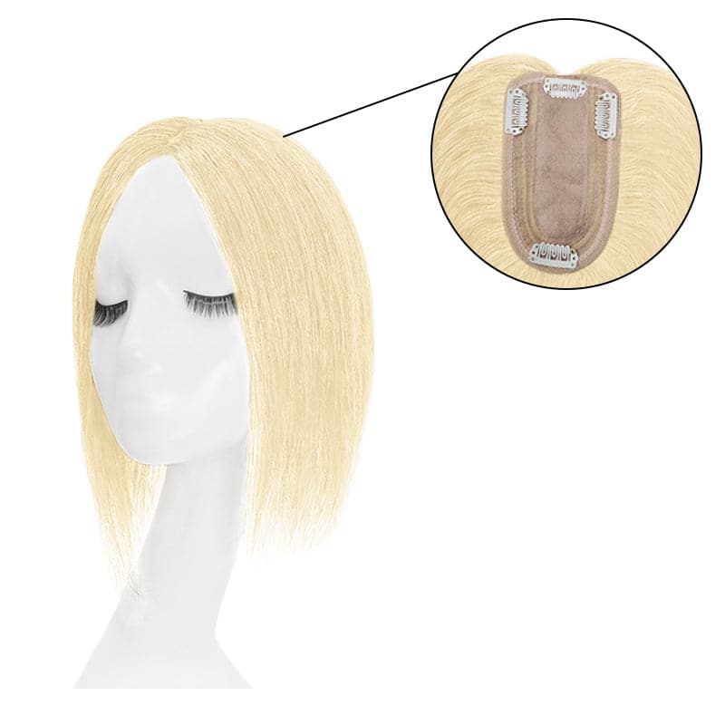 Platinum Blonde Topper | Women Thinning Crown | E-LITCHI Hair