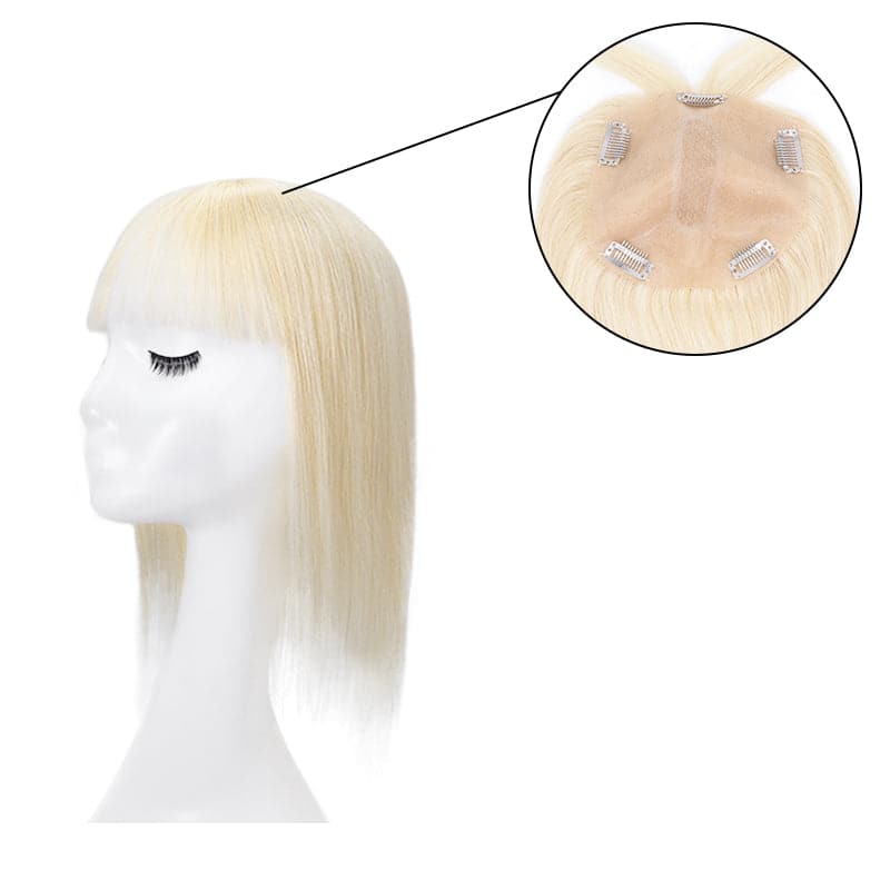 Platinum Blonde Top Hair | Toppers for Thinning Hair | E-LITCHI Hair