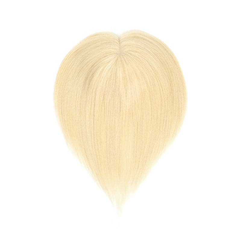 Lace Human Hair Topper 19*19cm Base For Hair Loss Bleach Blonde E-LITCHI Hair