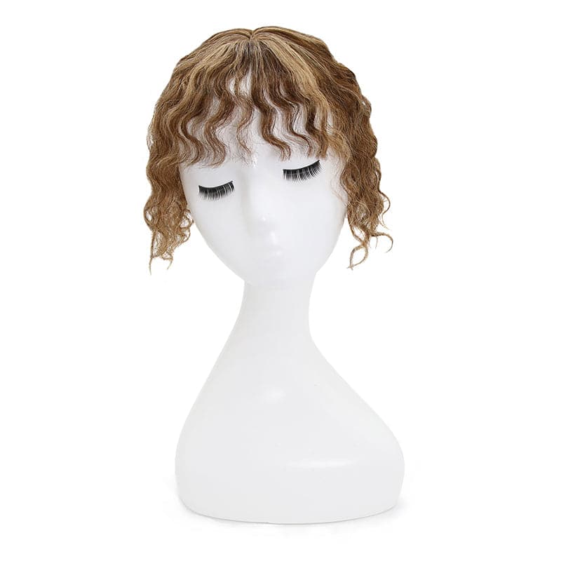 Curly Human Hair Topper | Thinning Crown Hair Topper | E-LITCHI Hair