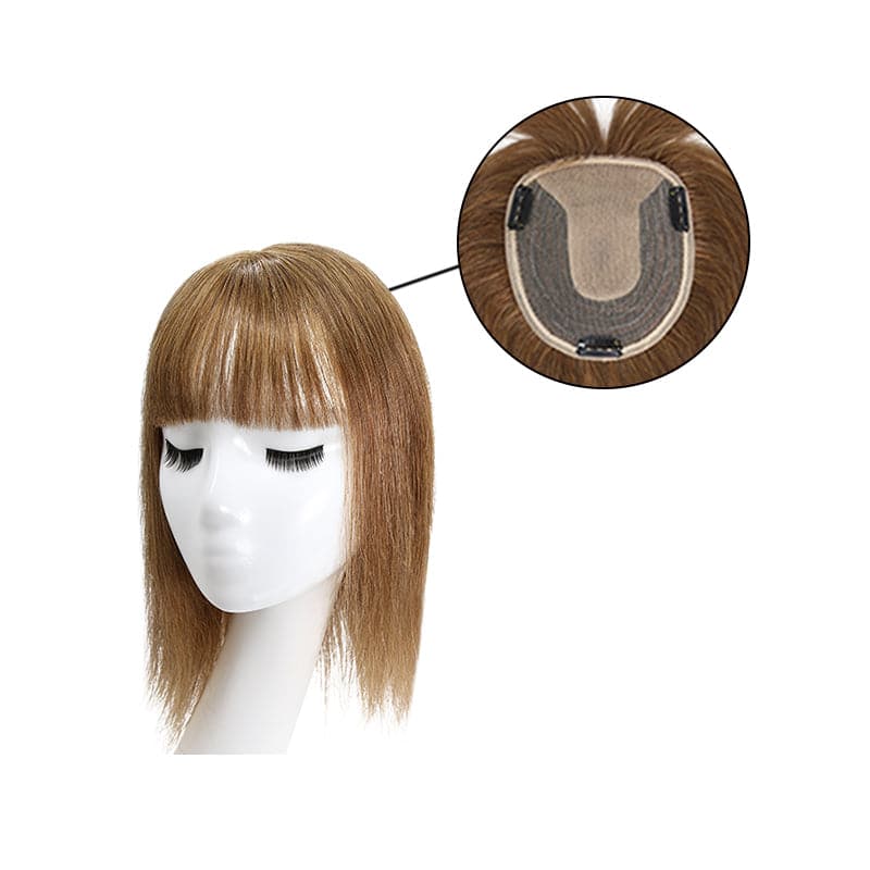 Brown 13*15cm Silk Base Human Hair Topper E-LITCHI