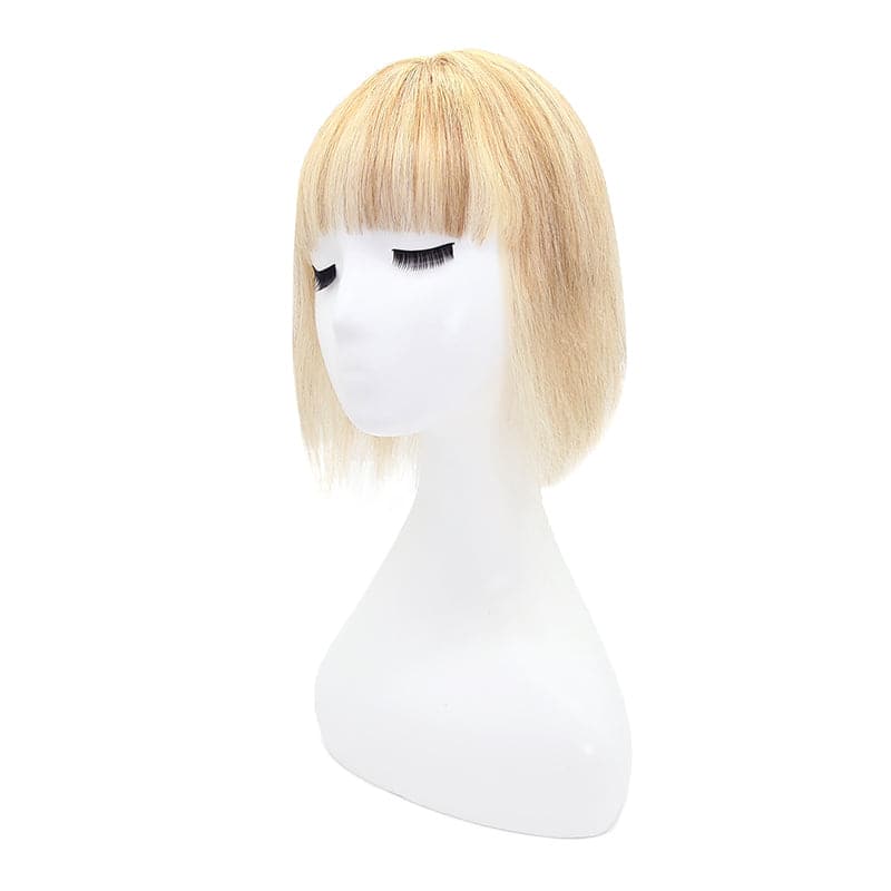 Susan ︳Blonde Highlights Human Hair Topper With Bang For Women Thinning Crown 10*12cm Base E-LITCHI