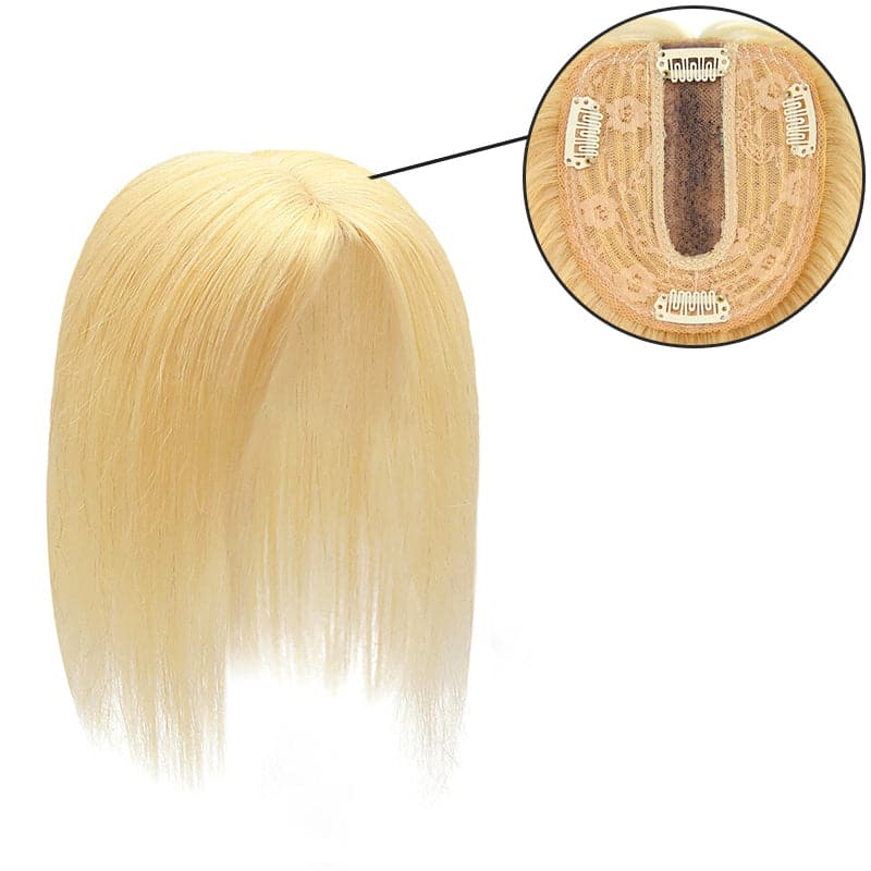 Susan ︳Natural Blonde Human Hair Topper For Women Thinning Crown 10*12cm Silk Base E-LITCHI