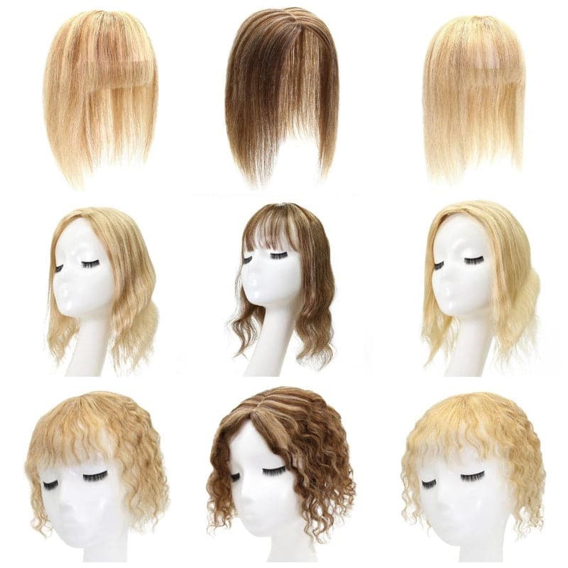 human hair toppers with highlights