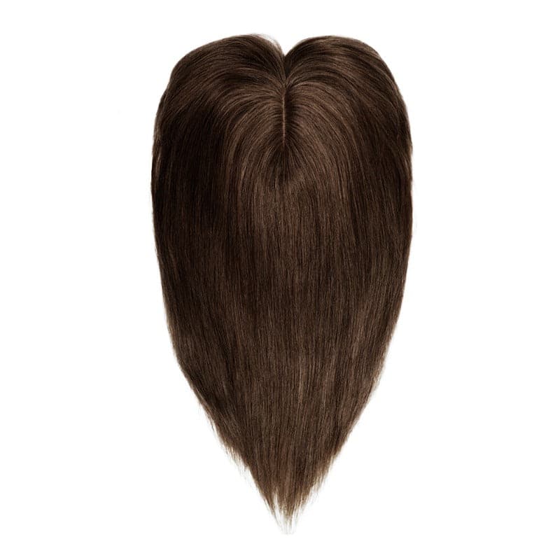 human hair topper with bangs