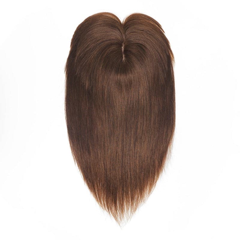 human hair topper with bangs