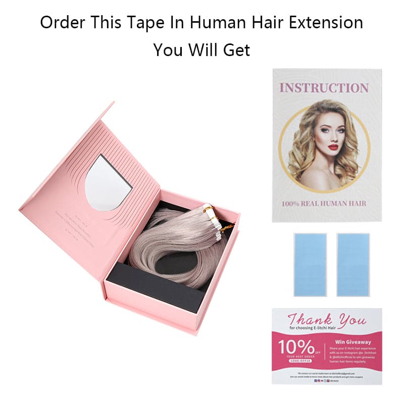 Brown Straight Tape Ins 2 Pack 40pcs Bundle For More Volume E-LITCHI® Hair