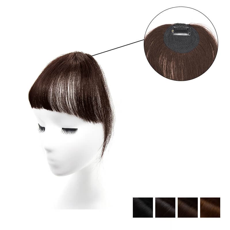 Clearance Human Hair Blunt Bangs Clip In 4 Colors 2 Styles